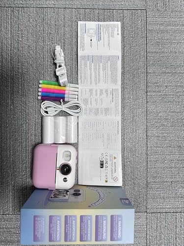 BOFIDAR Instant Print Camera for Kids, Christmas Birthday Gifts for Girls Age 3-10, Toddler Toy for 3 4 5 6 7 8 9 10 Year Old Girls with 3 Roller Photo Paper (Pink)