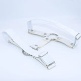 UnderYours Adjustable Elastice 2 Rows Leather Leg Harness Garter Belt Punk Gothic Thigh Ring Garter (White)