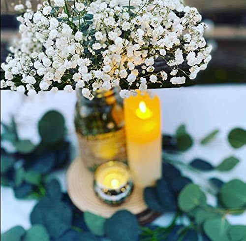 Natural Round Discs Rustic Wood Slices 5 Pcs 7-8 inch Unfinished Wood kit Circles Crafts Tree Slices with Bark Log Discs for DIY Arts and Wedding Christmas Ornaments