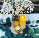 Natural Round Discs Rustic Wood Slices 5 Pcs 7-8 inch Unfinished Wood kit Circles Crafts Tree Slices with Bark Log Discs for DIY Arts and Wedding Christmas Ornaments