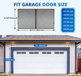 Garage Door Screen for 2 Car 16x8FT, Magnetic Screen Garage with Retractable Fiberglass Mesh and Heavy Duty Weighted Bottom, Easy Assembly & Pass,Hands Free Screen Door w/ 44 Magnets for Garage/Patio