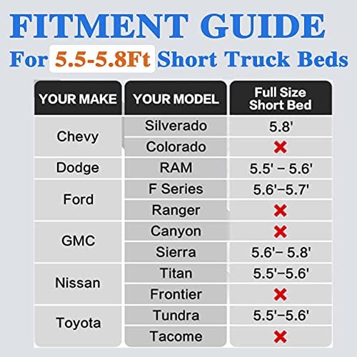 Camping Pickup Truck Bed Air Mattress Thicken Sleeping Pad for 5.5-5.8Ft Full-Size Short Truck Beds Outdoor Camping Car Travel(Navy Blue)