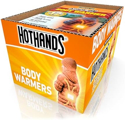 HotHands 12 Hour Adhesive Body Warmers - Bulk Value Pack of Air Activated Warmers - 20 Individual Warmers - Up to 240 Hours of Consistent Heat - On The Go Warmth for Cold Weather Activities