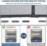 Upgraded Magnetic Screen Door Thicker 255g/㎡ Reinforced Mesh,Reversible Left Right Side Opening,Fit Door Size 36 x 80 Inch,Retractable Door Screen Magnetic Closure,Door Curtain for Single Front Door