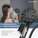6-Mode High Pressure Handheld Shower Head Set, Consumer Reports Recommended HOPOPRO High Flow Hand Held Showerhead with 59 Inch Hose Bracket Teflon Tape Rubber Washers
