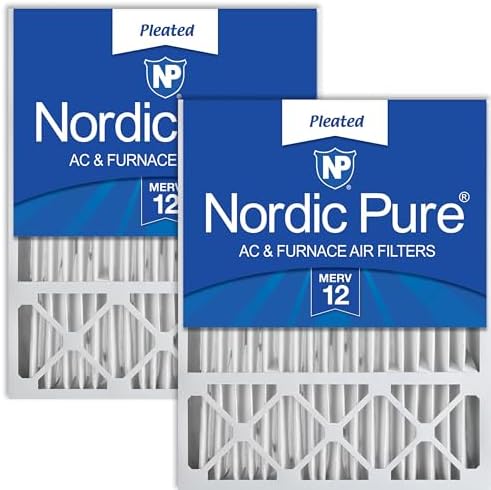 Nordic Pure 20x25x5 (19_7/8 x 24_7/8 x 4_3/8) Honeywell/Lennox Replacement MERV 12 Air Filters 2 Pack