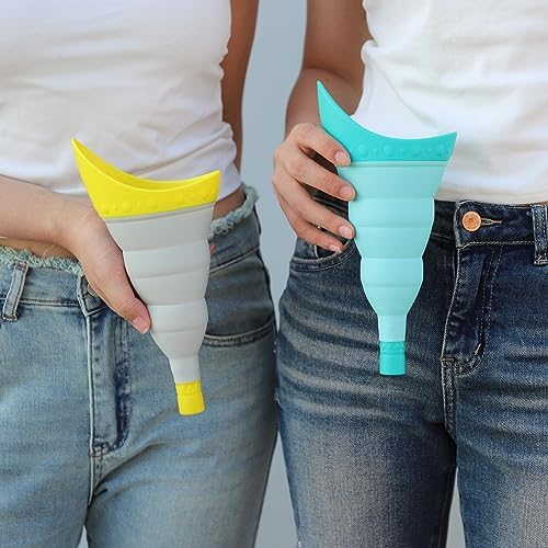TRIPTIPS Pee Conch Foldable Female Urinal Device Portable Urinal for Women Pee Funnel for Women Travel, She Pee Cup for Women Stand to Pee Womens Urinal Funnel with Tube Case