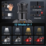 LED Headlamp Rechargeable，2000 High Lumens Head Lamp with 12 Modes & 90H Long Battery Life & Motion Sensor & IPX7 Waterproof,90° Adjustable Headlight for Outdoor Camping,Cycling,Hiking