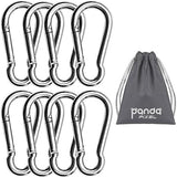 Pixel Panda 3.1&4 Inch Heavy Duty Carabiner Clips Load 1000lbs, 2&4&8Pack Large Snap Hooks for Gym, Outdoor, Swing, Hammock