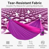 Kootek Camping Hammock 500 lbs Capacity, Portable Hammocks with Tree Straps & Attached Carry Bag, Camping Essentials Gear, Perfect for Outside Indoor Hiking Beach Backpack Travel