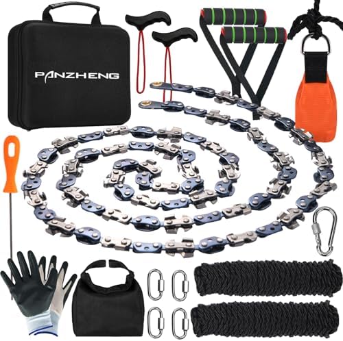 Rope Saw 56 inch High Limb Rope Saws Tree Saw High Limb Both Sides, Pocket chainsaw with 11OZ Throw Weight
