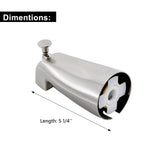 Slip Fit Tub Spout with Pull-Up Diverter for 1/2 inch Copper Tube, Brushed Nickel