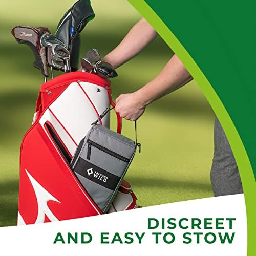 Golf Cooler Bag Plus 2 Ice Packs - Keeps Drinks Cold for Hours - Holds 6 Beer Cans or 2 Wine Bottles - Fits Discreetly in Golf Bags - Insulated Beer Sleeve and Cooler