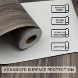 Wood Grain Peel and Stick Floor Tiles – 11.8” Width, Full Roll Length of 118" – Versatile Design for Any Space, Self Adhesive Vinyl Flooring, Waterproof and Non-Slip Features