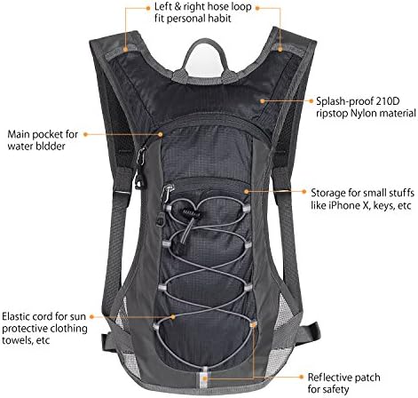 Unigear Hydration Pack Backpack with 70 oz 2L Water Bladder for Running, Hiking, Cycling, Climbing, Camping, Biking