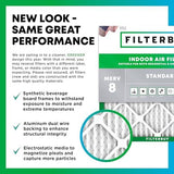 Filterbuy 16x20x1 Air Filter MERV 8 Dust Defense (6-Pack), Pleated HVAC AC Furnace Air Filters Replacement (Actual Size: 15.50 x 19.50 x 0.75 Inches)