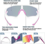 DUCO Kids Sunglasses Youth Baseball Sun Glasses Lightweight TR90 Frame UV400 Sports Cycling Shades for Boys Girls DK268