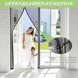 Magnetic Screen Door Closure Fit Door Size 30 x 78 Inch, BSHANO Mesh Door Curtain Screen Size 32" x 80" - 36 Stronger Magnets,Heavy Duty,Hands Free Mesh Partition Keeps Bugs Out- Pet and Kid Friendly