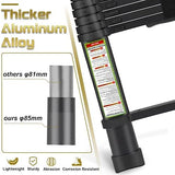 RIKADE Telescoping Ladder 20.3FT & Attic Ladder, Heavy Duty Aluminum with Non-Slip Feet, 330lb Capacity for RV, Attic, Roof & Multi-Surface Use