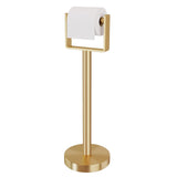 YUMORE Toilet Paper Holder Free Standing, Stainless Steel Toilet Paper Stand, Weighted Base Floor Tissue Roll Holder for Bathroom,Gold 200UP