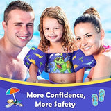 MoKo Toddler Swim Vest for Kids, 20-66 lbs, Arm Floaties with Adjustable Straps, Nylon Material, Swim Vest for Toddlers Learning to Swim
