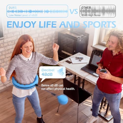 Weighted Hula Circle with 26 Links(56 Inch) for Adults Weight Loss, Infinity Fitness Hoop Plus Size, for Women Smart Exercise Equipment