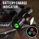 Coast® XPH34R 2075 Lumen USB-C Rechargeable-Dual Power LED Headlamp withPURE Beam® Twist Focus™ and Magnetic Base