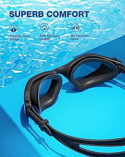 ZIONOR Swim Goggles, G1 SE Swimming Goggles Anti-Fog for Adult Men Women