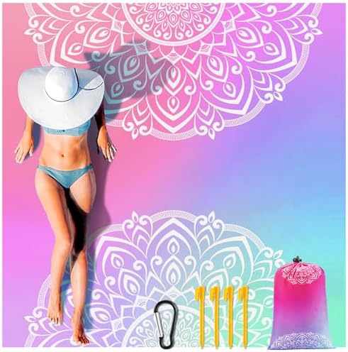 Beach Blanket Waterproof Sandproof Extra Large Beach Mat 79" X 83"/120"x108"for 1-8 Adults Quick Drying Durable Outdoor Picnic Mat for Beach Travel Camping Hiking