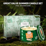 Citronella Candles Outdoor, Large 3-Wick Outdoor Candles for Patio Garden, Nature Soy Wax Lemomgrass Outside Candle, Long Lasting Decorative Summer Candle for Garden Camping, Backyard