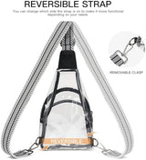 Clear bags Stadium Approved Crossbody Sling Bag Fanny Pack Backpack Purses for Women Men Belt bag for stadium events