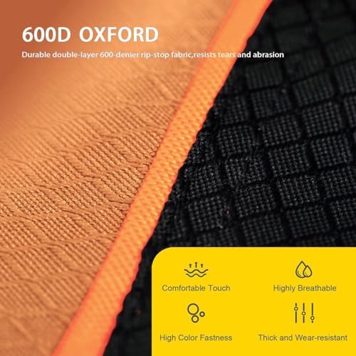 FAIR WIND Oversized Fully Padded Camping Chair Folding Loveseat Camping Couch Double Duo Chair Heavy Duty Quad Fold Arm Chair with Cup Hold - Supports 650 LBS Orange