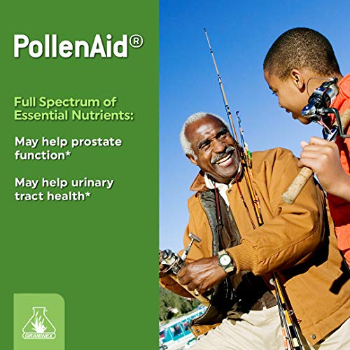 Graminex PollenAid Prostate Supplement: All Natural Prostate Support for Bladder Control & Urinary Tract Health, Rye Pollen Extract Made in USA to Help Boost Urinary Flow, 90 Tablets