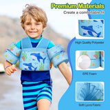 MoKo Toddler Swim Vest for Kids, 20-66 lbs, Arm Floaties with Adjustable Straps, Nylon Material, Swim Vest for Toddlers Learning to Swim