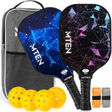 Pickleball Paddles, USAPA Approved Fiberglass Surface Pickleball Set with Pickleball Rackets, Pickleball Paddles Set for Men Women