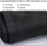 Magnetic Screen Door Upgraded-Model Full Strip Magnets,Fiberglass Heavy Duty Mesh Door Net Screen with Magnet,Full Frame Seal Retractable Mosquito Net for Door Single Front,Fit to 36"x80"