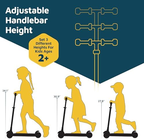 Kids Scooter – Children and Toddler 3 Wheel Kick Scooter – LED Wheel Lights Illuminate When Rolling– Adjustable Handlebar – Indoor and Outdoor