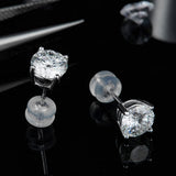 Moissanite Stud Earrings for Women,Sterling Silver 925 Earrings Jewelry Engagement Gifts for Women Men(6.5mm)
