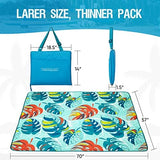 Beach Blanket Waterproof Sandproof Picnic Blankets Camping Foldable Beach Mat Sand Free Large Portable Washable Play Mat Lightweight for Outdoor Park…