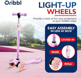 3-Wheel Kids Scooter - Lean-to-Steer Technology, Adjustable Height Handlebar, Wide Anti-Slip Deck, Scooter for Boys & Girls Ages 3+, Child Safety Approved, Support Riders Up to 165 lbs, Purple
