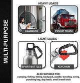 12kN (2697 lbs) Heavy Duty, Locking, Auto Locking, Wiregate Carabiner Clips, for Securing Pets, Outdoor, Camping, Hiking, Hammock, Dog Leash Harness, Keychains