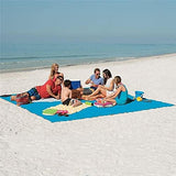 Lopie Sand Proof Blanket Sand Free Lightweight Compact Large Beach Towel Mat Fast Dry Waterproof Easy Clean Ultra Portable Blanket (Blue, 79-79)