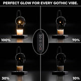 Nomnu Skull Candle Warmer Lamp, Black Spooky Gothic Decor w/Timer & Dimmer