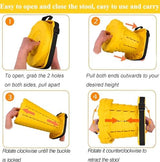 Fishboy Upgraded Collapsible Stool, 400lbs Max Weight, Lightweight But Sturdy, Portable Retractable Folding Telescoping Foldable Camping Stool for Adults Outdoor Fishing Hiking Gardening Travel BBQ