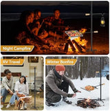 Mr IRONSTONE Campfire Grill Grate: Fire Pit Grill Grate with Swivel Handle, Campfire Cooking Equipment with Heavy Duty Steel, Over Fire Camp Grill For Outdoor Barbecue Camping and Cooking, Black