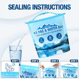 HEYTRIP 4 Pack Reusable Ice Bags for Cooler 2.5lb 5lb Ice Cube Bags, Long Lasting Cold Dry Freezer Packs, Leakproof Water Container - Fill it with Ice to Keep Cooler Cold and Drink its ICY Water