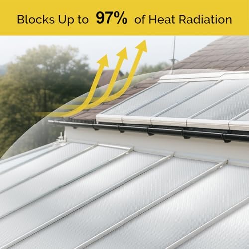 fowong Reflective Bubble Insulation Sheet, Double Side Window Insulation for Summer Heat, 48" x 10 Ft Aluminum Foil Bubble Shield, Sun Reflector for Window, RV, Garage Door, Roof