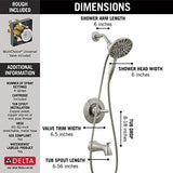 DELTA 144840-SP-I Arvo Tub/Shower Faucet, SpotShield Brushed Nickel
