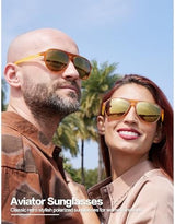 Polarized Aviator Sunglasses for Women Men Retro Trendy Sports Sunglasses for Outdoor UV400 Protection