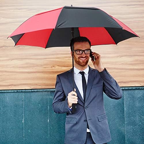 ZOMAKE Automatic Open Extra Large Golf Umbrella 51/54/62/68 Inch, Double Canopy Vented Windproof Oversize Stick Umbrellas for Rain